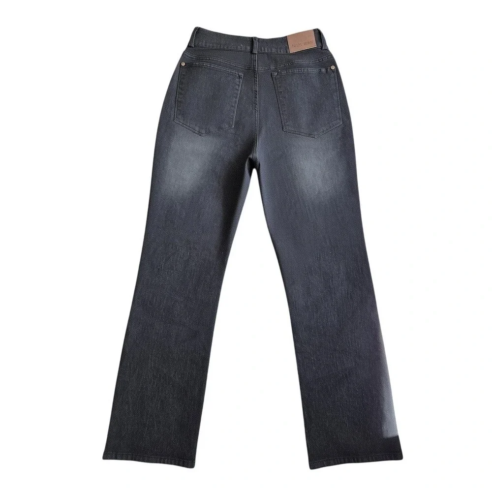 Judy Blue Womens High Waist Button Fly Straight Leg Jeans Washed Black Size M - Picture 4 of 4